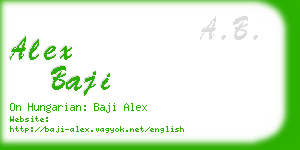 alex baji business card